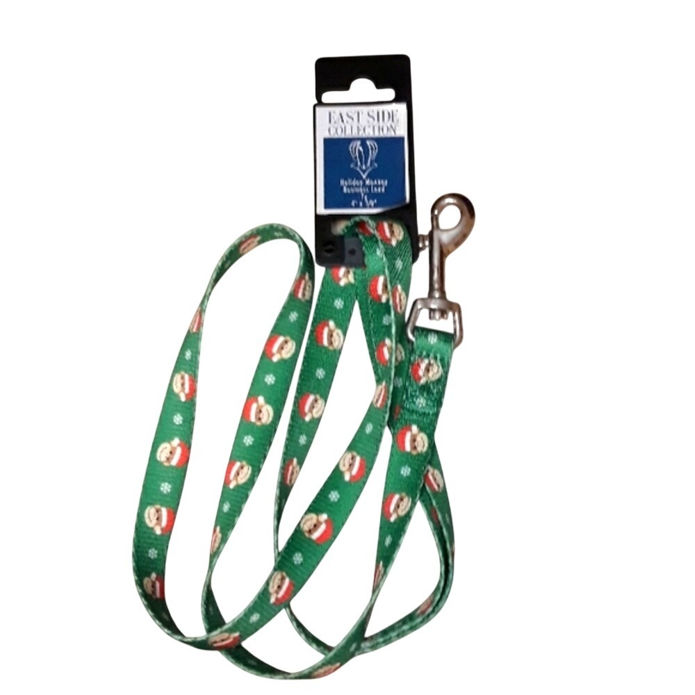 East Side Collection Christmas Monkey Business Dog‎ Leash Green 4ft NWT